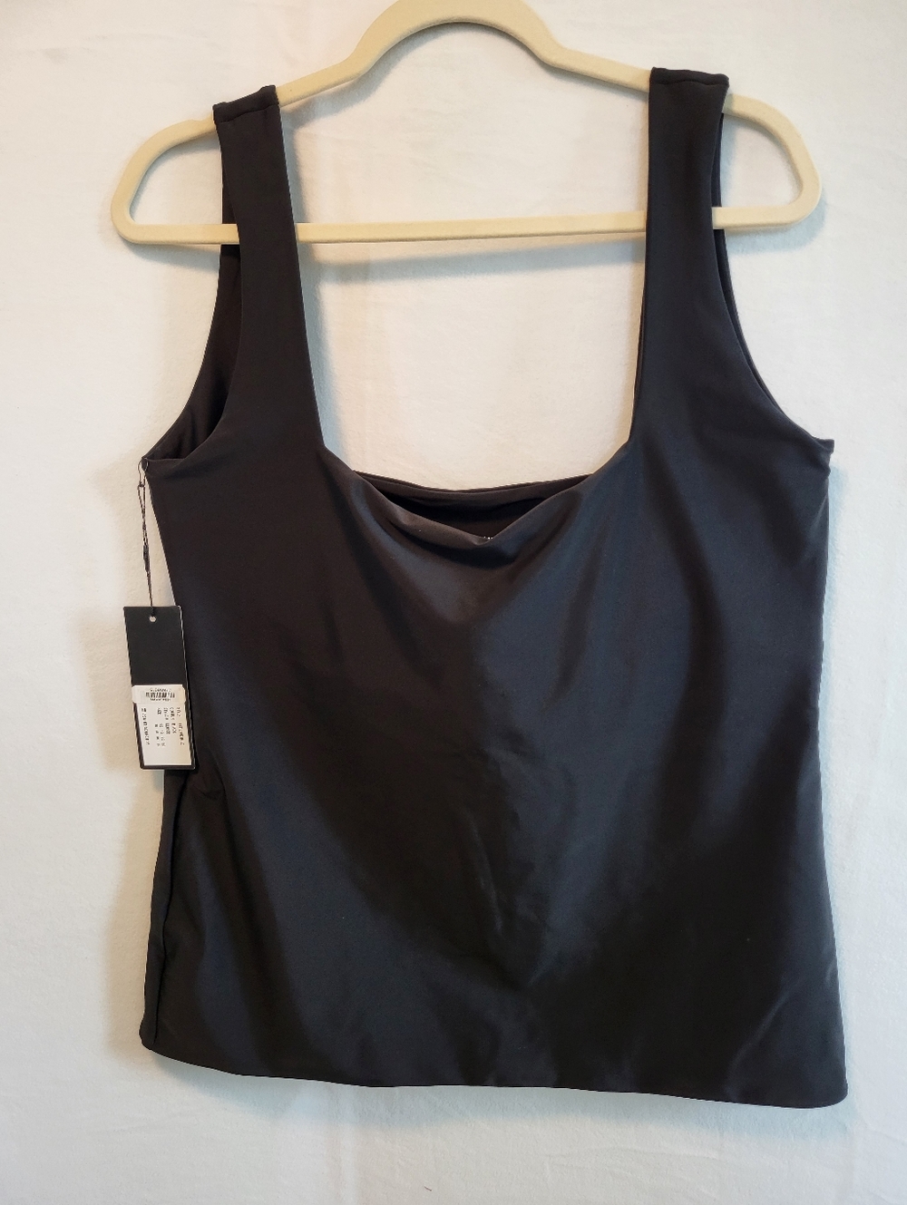NWT Saint Somebody Let Love Rule Black Tankini Style Swim Top Size 18